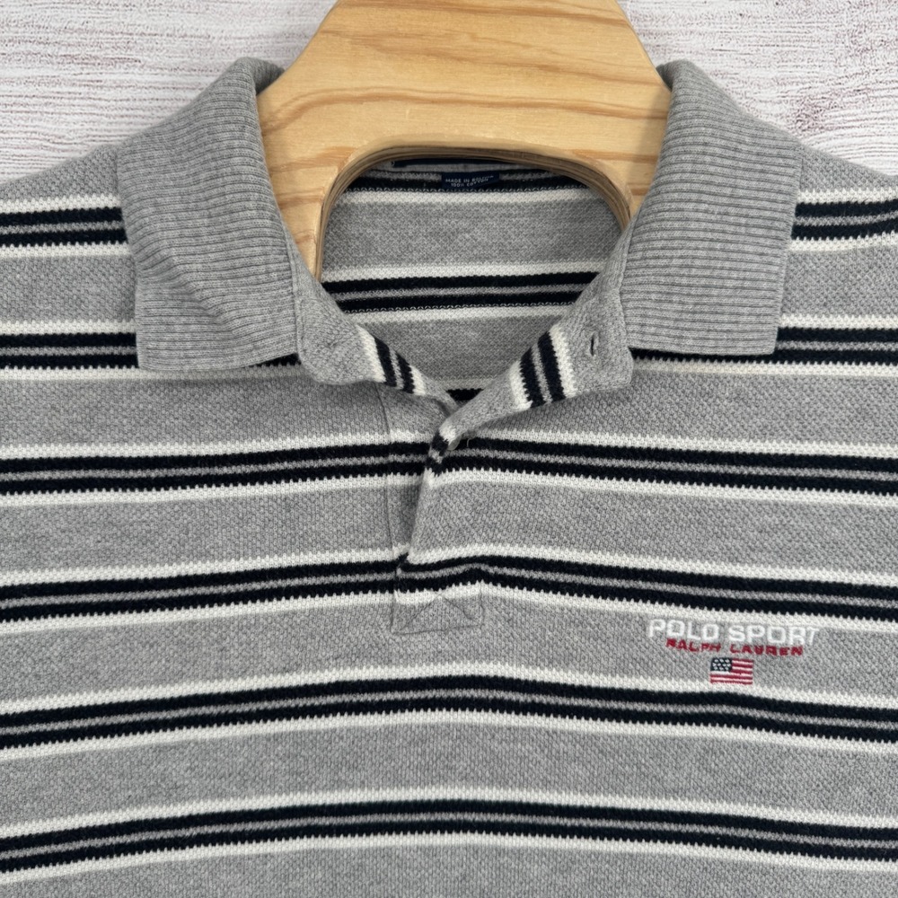 Polo Sport Ralph Lauren Striped Polo‎ Shirt Large Short Sleeve